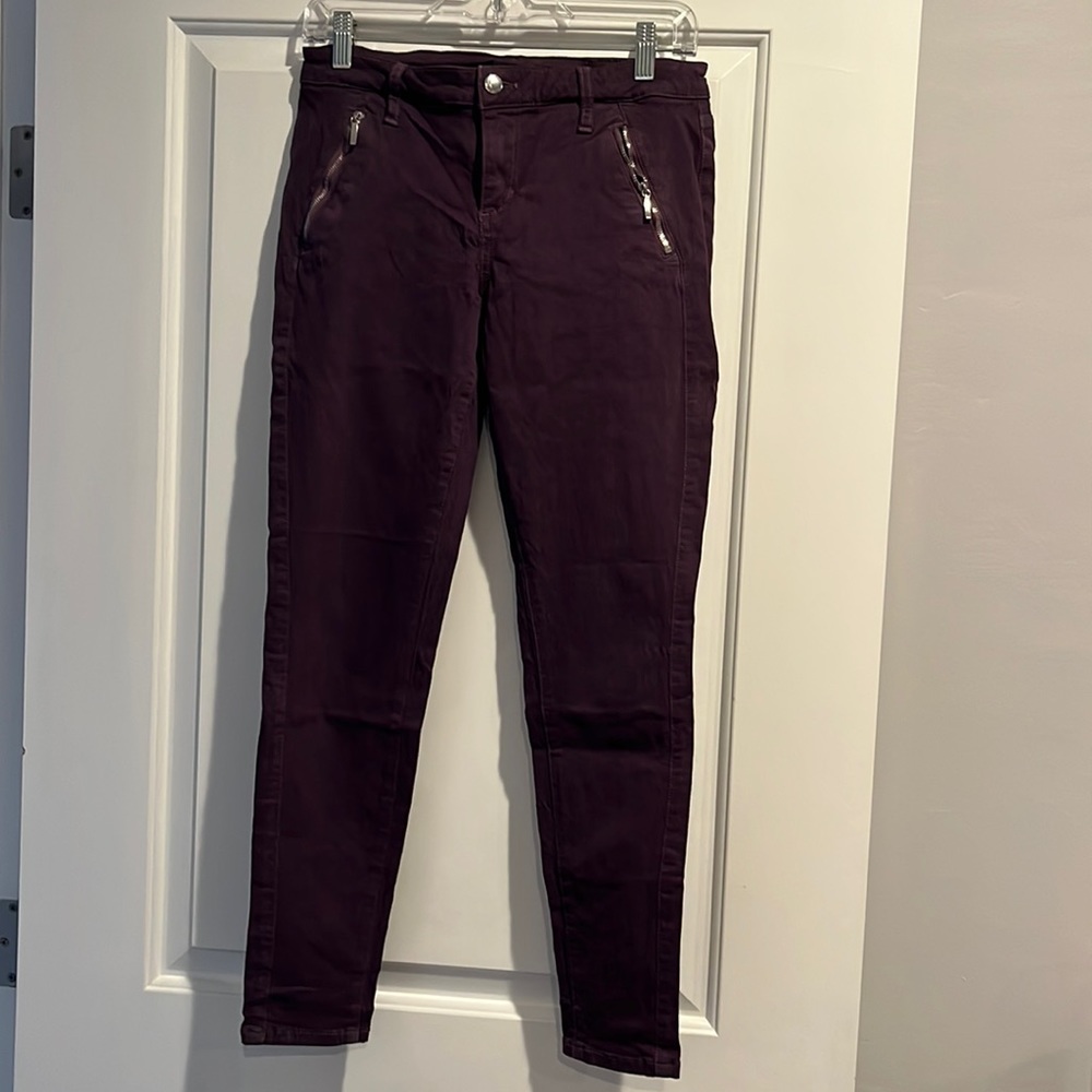 Joe’s Jeans Eggplant Ankle Zip Skinny - 28
